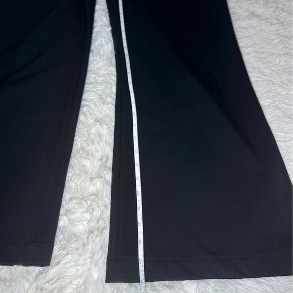 ST JOHN SPORT Black Wide Leg Dress Pants Women Size 16 Button Detail on Waist. - Picture 9 of 10